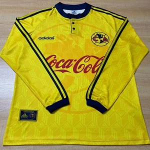 Club America 1998/99 Retro Home Long Sleeve Jersey Fan Version - Front View | KFCOOL