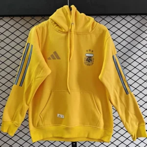 Argentina 2025/26 Yellow Hoody - Front View Argentina 2025/26 Yellow Hoody - Front View | KFCOOL