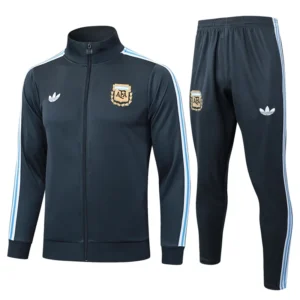 Argentina 2025/26 Grey Jacket Tracksuit - Front View | KFCOOL