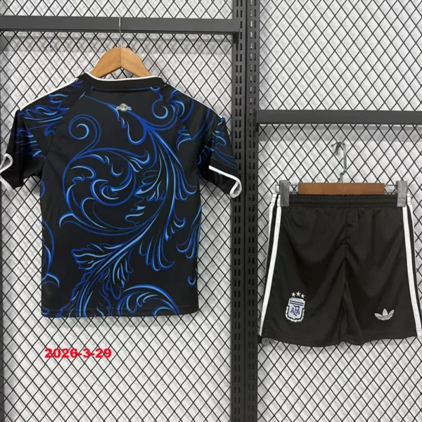 Argentina 2026/27 Away Kids Kit Fan Version - Back View - KFCool – Football Jerseys & Soccer Kits Store Argentina 2026/27 Away Kids Kit Fan Version - Back View | KFCOOL