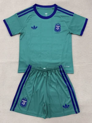 Argentina 2026/27 Goalkeeper Green Kids Kit Fan Version - Front View Argentina 2026/27 Goalkeeper Green Kids Kit Fan Version - Front View | KFCOOL