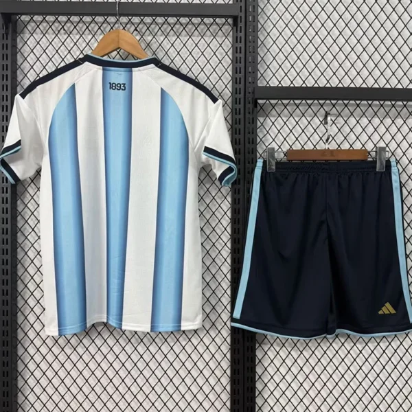 Argentina 2026/27 Home Kids Kit Fan Version - Back View - KFCool – Football Jerseys & Soccer Kits Store Argentina 2026/27 Home Kids Kit Fan Version - Back View | KFCOOL