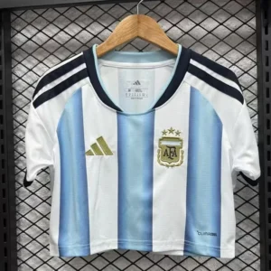 Argentina 2026/27 Home Women Crop Jersey Fan Version - Front View | KFCOOL