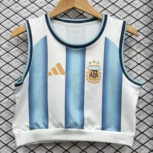 Argentina 2026/27 Home Sleeveless Women Yoga Vest - Front View | KFCOOL