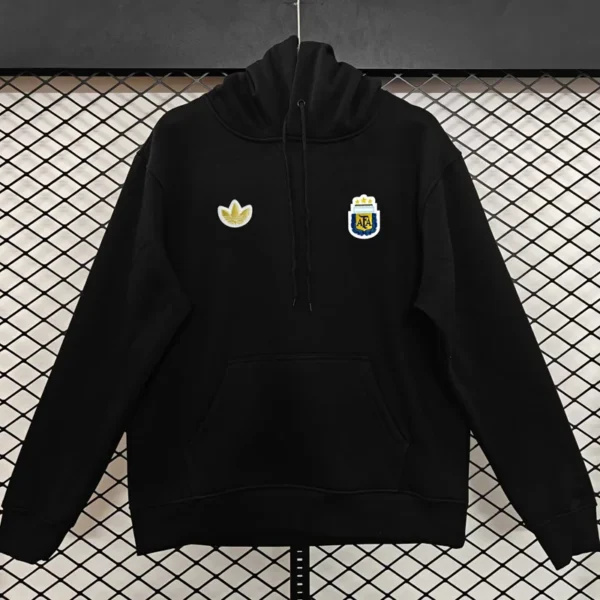 Argentina 2026/27 Black Hoody - Front View - KFCool – Football Jerseys & Soccer Kits Store Argentina 2026/27 Black Hoody - Front View | KFCOOL