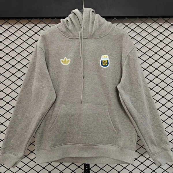 Argentina 2026/27 Grey Hoody - Front View | KFCOOL