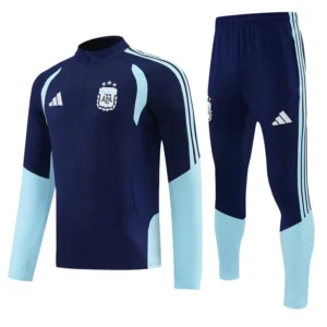 Argentina 2026/27 Royal Blue Half Pull Tracksuit - Front View Argentina 2026/27 Royal Blue Half Pull Tracksuit - Front View | KFCOOL