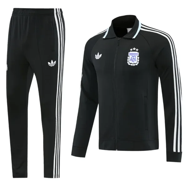 Argentina 2026/27 Black Jacket Tracksuit - Front View | KFCOOL