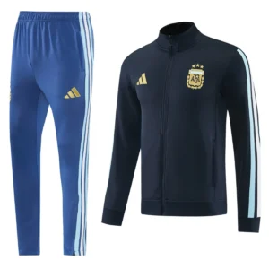 Argentina 2026/27 Black Blue Jacket Tracksuit - Front View | KFCOOL
