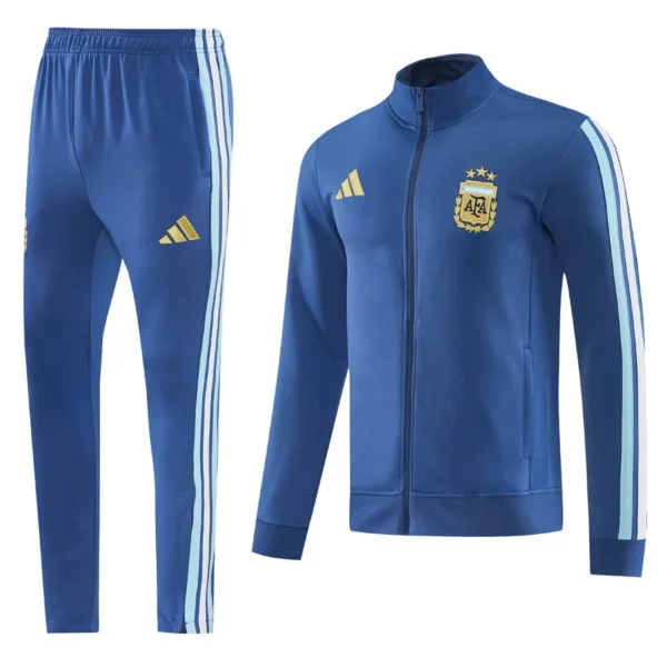 Argentina 2026/27 Blue Grey Jacket Tracksuit - Front View | KFCOOL