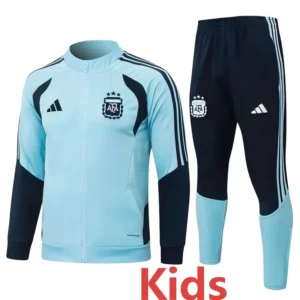 Argentina 2026/27 Sky Blue Kids Jacket Tracksuit - Front View Argentina 2026/27 Sky Blue Kids Jacket Tracksuit - Front View | KFCOOL