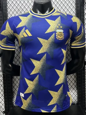 Argentina 2026/27 Blue Yellow Training Shirt Player Version - Front View | KFCOOL