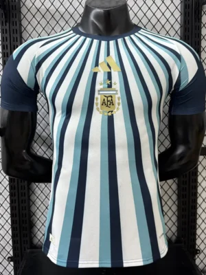 Argentina 2026/27 Blue White Training Shirt Player Version - Front View Argentina 2026/27 Blue White Training Shirt Player Version - Front View | KFCOOL