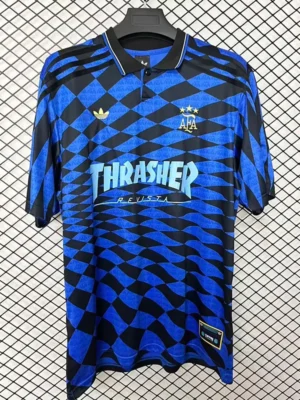 Argentina 2026/27 Blue Black Training Shirt - Front View | KFCOOL
