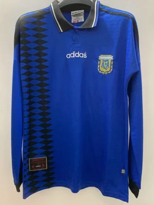 Argentina 1994/95 Retro Away Long Sleeve Jersey Fan Version - Front View Argentina 1994/95 Retro Away Long Sleeve Jersey Fan Version - Front View | KFCOOL