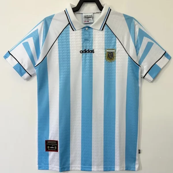 Argentina 1996/97 Retro Home Jersey Fan Version - Front View | KFCOOL