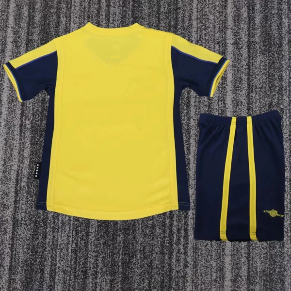 Arsenal 2000/01 Retro Away Kids Kit Fan Version - Back View | KFCOOL