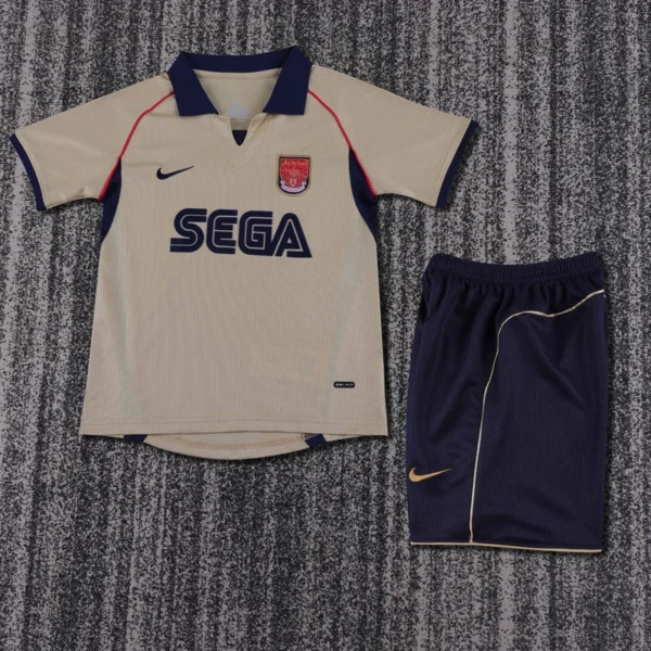 Arsenal 2001/02 Retro Away Kids Kit Fan Version - Front View | KFCOOL