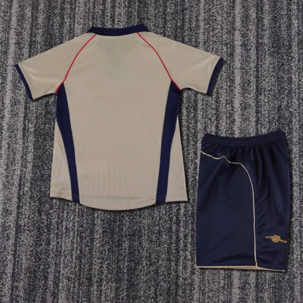 Arsenal 2001/02 Retro Away Kids Kit Fan Version - Back View | KFCOOL