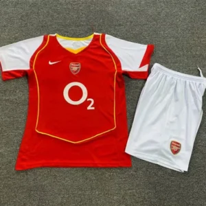 Arsenal 2004/05 Retro Home Kids Kit Fan Version - Front View Arsenal 2004/05 Retro Home Kids Kit Fan Version - Front View | KFCOOL