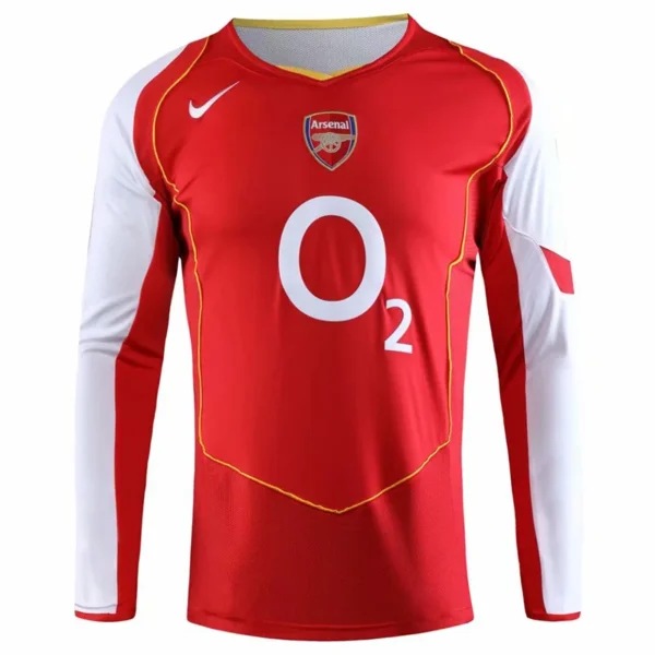 Arsenal 2004/05 Retro Home Long Sleeve Jersey Fan Version - Front View Arsenal 2004/05 Retro Home Long Sleeve Jersey Fan Version - Front View | KFCOOL