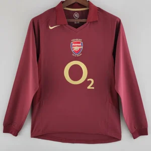 Arsenal 2005/06 Retro Home Long Sleeve Jersey Fan Version - Front View Arsenal 2005/06 Retro Home Long Sleeve Jersey Fan Version - Front View | KFCOOL