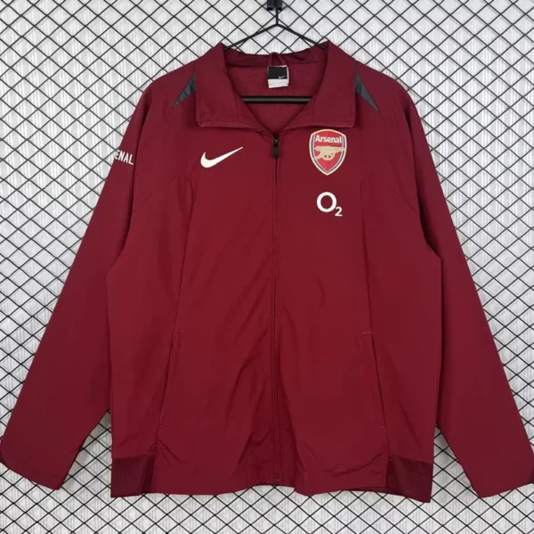 Arsenal 2005/06 Retro Red Windbreaker - Front View - KFCool – Football Jerseys & Soccer Kits Store Arsenal 2005/06 Retro Red Windbreaker - Front View | KFCOOL