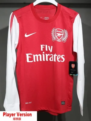 Arsenal 2011/12 Retro Home Long Sleeve Jersey Player Version - Front View Arsenal 2011/12 Retro Home Long Sleeve Jersey Player Version - Front View | KFCOOL