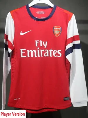 Arsenal 2012/13 Retro Home Long Sleeve Jersey Player Version - Front View | KFCOOL