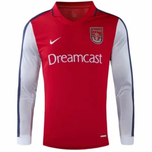 Arsenal 2000 Retro Home Long Sleeve Jersey Fan Version - Front View Arsenal 2000 Retro Home Long Sleeve Jersey Fan Version - Front View | KFCOOL