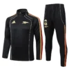 Arsenal 2025/26 Black Half Pull Tracksuit - Front View | KFCOOL