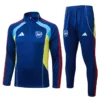 Arsenal 2025/26 Blue Yellow Half Pull Tracksuit - Front View | KFCOOL