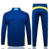 Arsenal 2025/26 Blue Yellow Half Pull Tracksuit - Back View | KFCOOL
