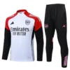 Arsenal 2025/26 White Half Pull Tracksuit - Front View - KFCool – Football Jerseys & Soccer Kits Store Arsenal 2025/26 White Half Pull Tracksuit - Front View | KFCOOL