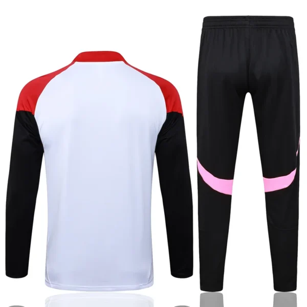 Arsenal 2025/26 White Half Pull Tracksuit - Back View - KFCool – Football Jerseys & Soccer Kits Store Arsenal 2025/26 White Half Pull Tracksuit - Back View | KFCOOL
