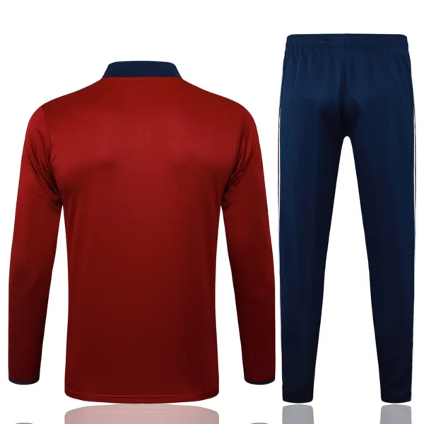 Arsenal 2025/26 Red White Half Pull Tracksuit - Back View - KFCool – Football Jerseys & Soccer Kits Store Arsenal 2025/26 Red White Half Pull Tracksuit - Back View | KFCOOL