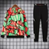 Arsenal 2025/26 Green Orange Hoodie Tracksuit - Back View | KFCOOL