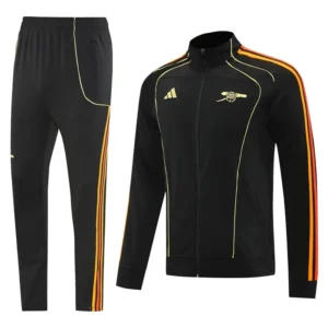Arsenal 2025/26 Black Jacket Tracksuit - Front View Arsenal 2025/26 Black Jacket Tracksuit - Front View | KFCOOL