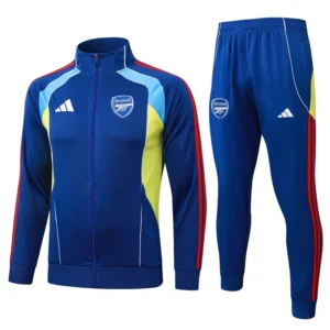 Arsenal 2025/26 Blue Yellow Jacket Tracksuit - Front View Arsenal 2025/26 Blue Yellow Jacket Tracksuit - Front View | KFCOOL