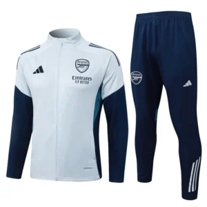 Arsenal 2025/26 Grey Jacket Tracksuit - Front View Arsenal 2025/26 Grey Jacket Tracksuit - Front View | KFCOOL