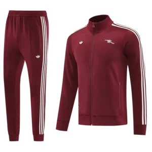 Arsenal 2025/26 Red White Jacket Tracksuit - Front View Arsenal 2025/26 Red White Jacket Tracksuit - Front View | KFCOOL