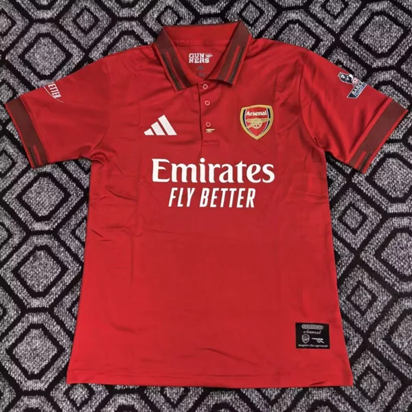 Arsenal 2025/26 Red Polo Shirt - Front View | KFCOOL