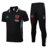 Arsenal 2025/26 Black Short Sleeve Pants Suit - Front View | KFCOOL