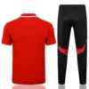 Arsenal 2025/26 Red Black Short Sleeve Pants Suit - Back View | KFCOOL
