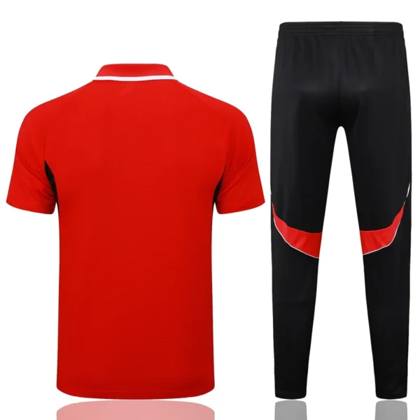 Arsenal 2025/26 Red Black Short Sleeve Pants Suit - Back View | KFCOOL