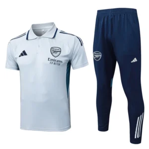 Arsenal 2025/26 Grey Short Sleeve Pants Suit - Front View Arsenal 2025/26 Grey Short Sleeve Pants Suit - Front View | KFCOOL
