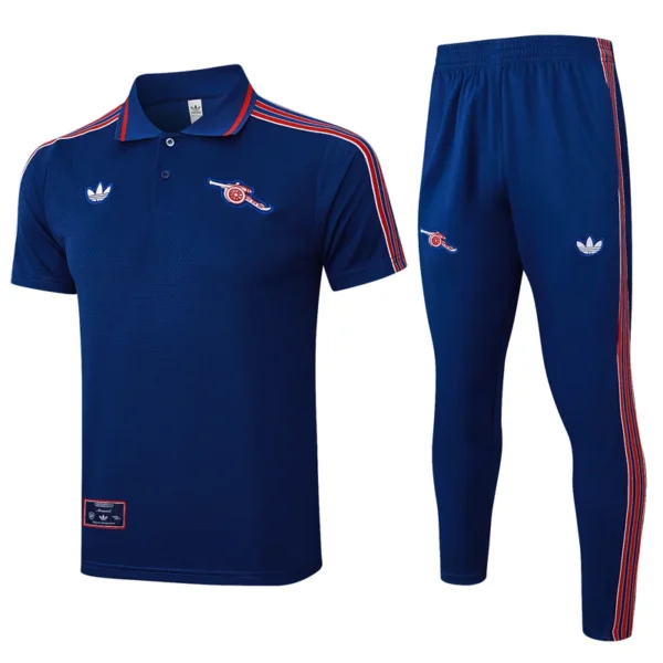 Arsenal 2025/26 Royal Blue Short Sleeve Pants Suit - Front View | KFCOOL
