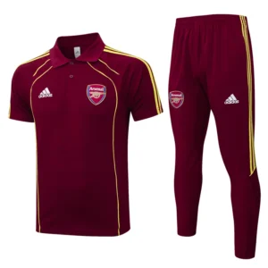Arsenal 2025/26 Red Short Sleeve Pants Suit - Front View Arsenal 2025/26 Red Short Sleeve Pants Suit - Front View | KFCOOL