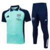 Arsenal 2025/26 Sky Blue Short Sleeve Pants Suit - Front View | KFCOOL