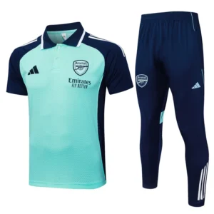 Arsenal 2025/26 Sky Blue Short Sleeve Pants Suit - Front View | KFCOOL